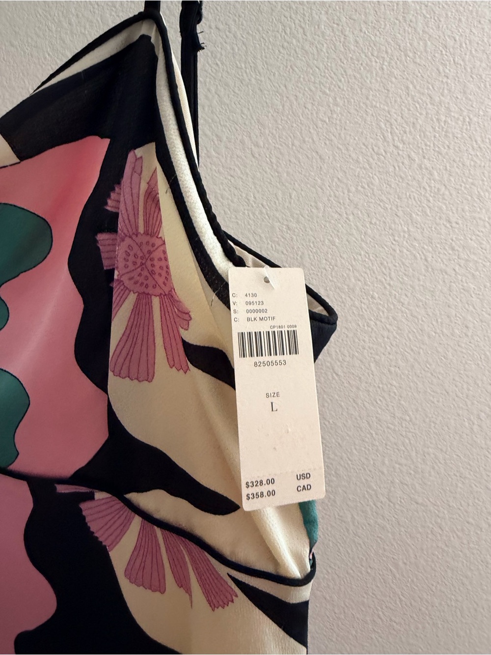 NWT Anthropologie Black Motif Floral Print Dress Size L – $328 Retail - Picture 3 of 4